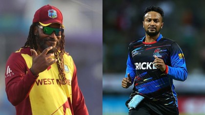 কিংবদন্তি গেইলের রেকর্ড ছুঁতে পারবেন কি সাকিব?